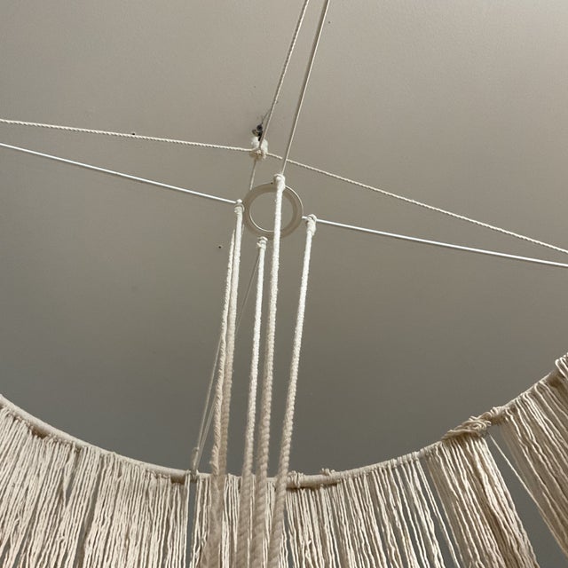 Pair of Very Large Cotton String Chandeliers For Sale - Image 10 of 10