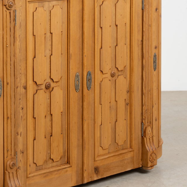 19th Century Swedish Pine Sideboard With Curved Sides For Sale - Image 13 of 18