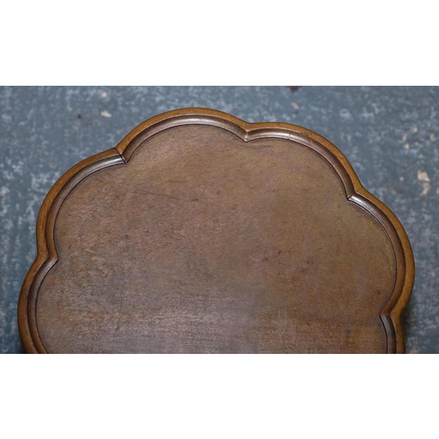 Walnut Pie Crust Wine Lamp End Side For Sale - Image 11 of 14