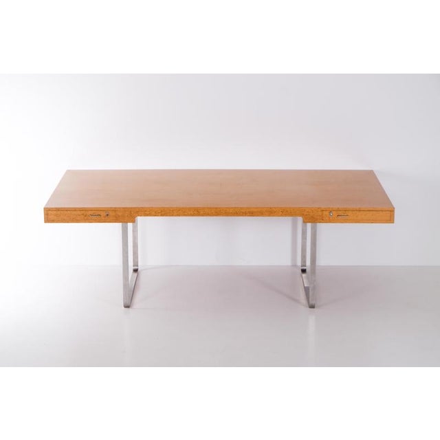 JH 810 Oak Desk attributed to Hans J. Wegner, Denmark, 1970s For Sale - Image 4 of 15