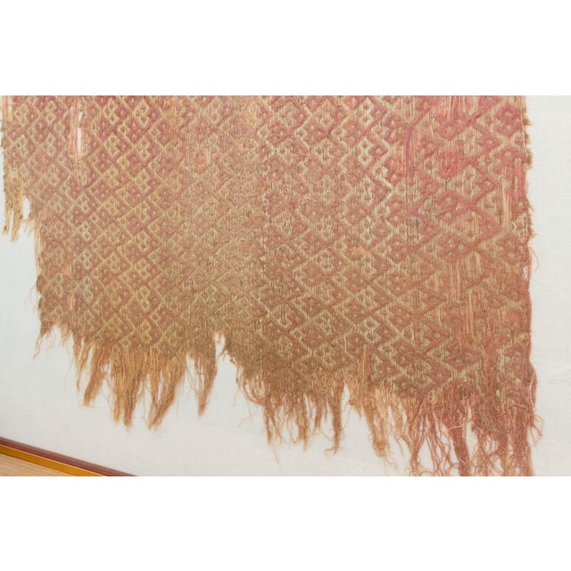 15th Century & Earlier Museum Quality Paracas Pre-Columbian Framed Textile For Sale - Image 5 of 7