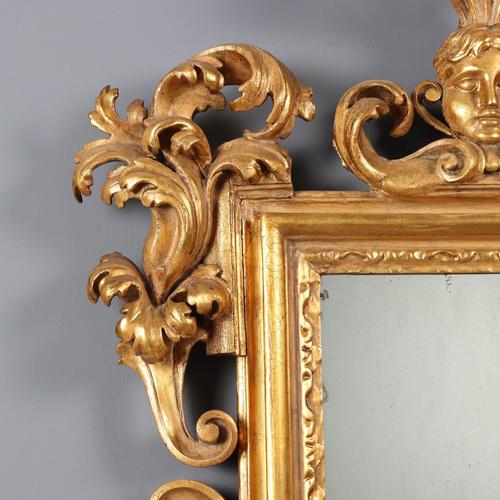 Small Carved and Gilded Mirror For Sale - Image 4 of 11