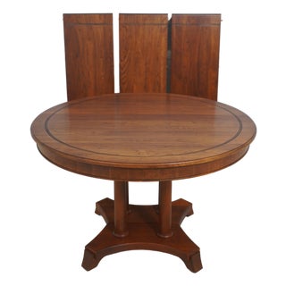Stickley French Empire Style Round Cherry Dining Room Table For Sale
