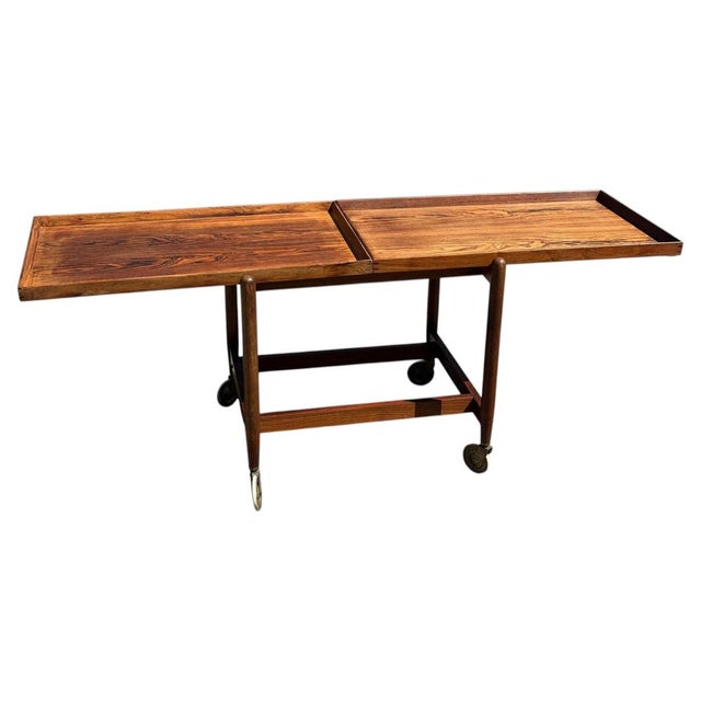 Vintage Danish Extendable Bar Cart by Poul Hundevad, 1960s For Sale - Image 16 of 16