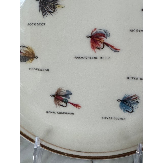 LastCHANCE!Vintage Fly Fishing Motif Wall Plate For Sale - Image 14 of 15