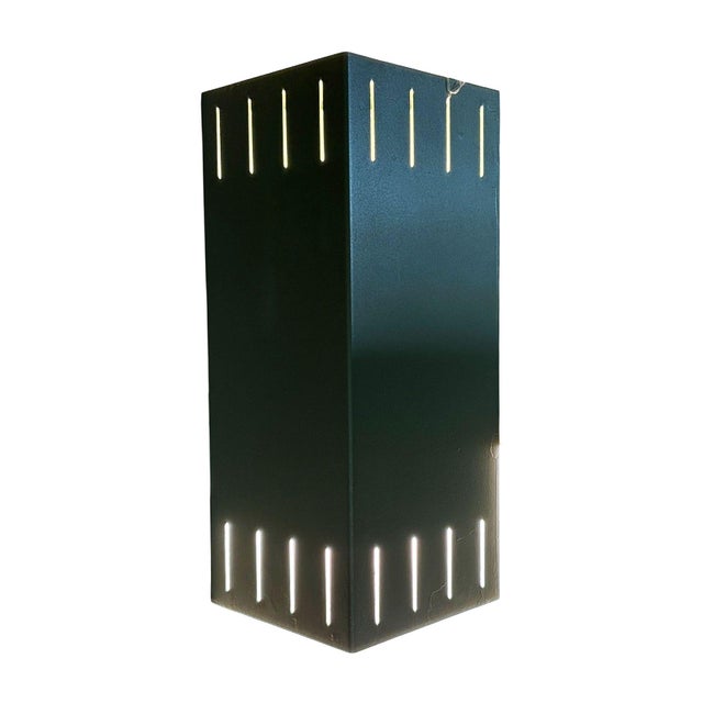 1950s Mid-Century Modern Googie Geometric Enameled Steel Wall Sconce W/ Slots , 47 Available For Sale - Image 15 of 18