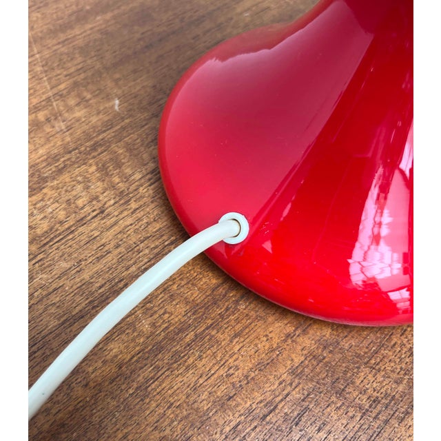 Red Mid-Century Modern Red Version ML1 Glass Table Lamp by Ingo Maurer for M-Design, Germany, 1960s For Sale - Image 8 of 16
