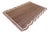 Handmade Cotton Scalloped Rug, Brown with Cream and Terra Cotta Border 8'x10' For Sale
