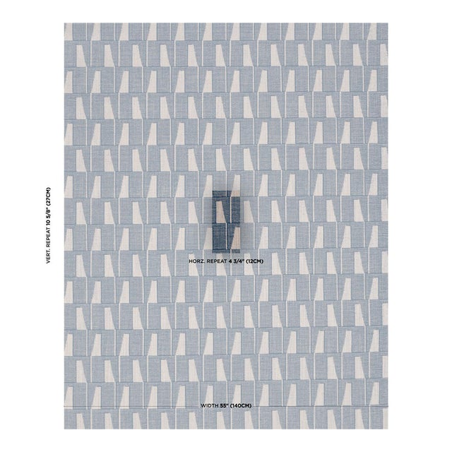 SAMPLE - Schumacher Gaetan Performance Fabric In Indigo For Sale