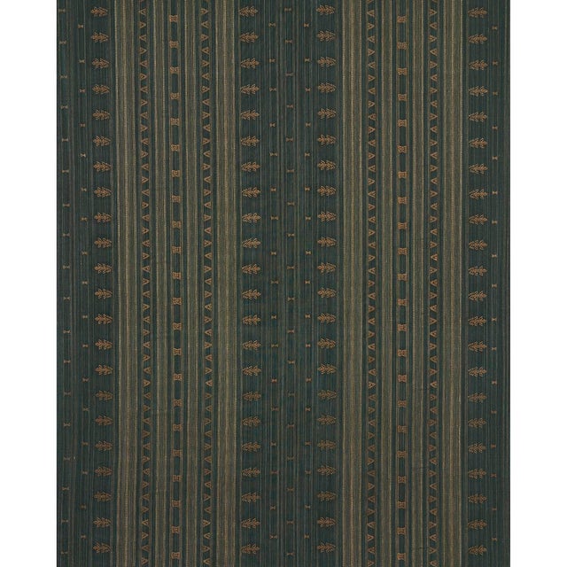 A refined, multi-width stripe, Nima Embroidered Cotton Linen was inspired by a vintage blanket from India. Made of hand-...