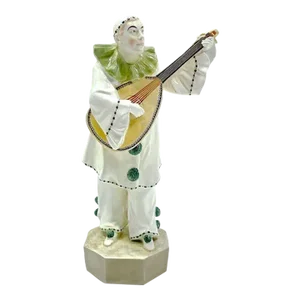 Vintage Goldscheider Pierrot & Mandolin Figurine