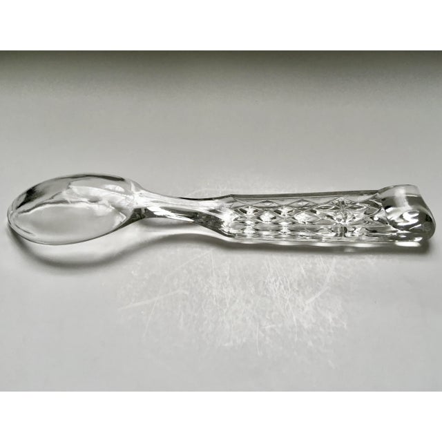 Glass Mid 20th Century Pressed Clear Glass Serving Utensils- a Pair For Sale - Image 7 of 13