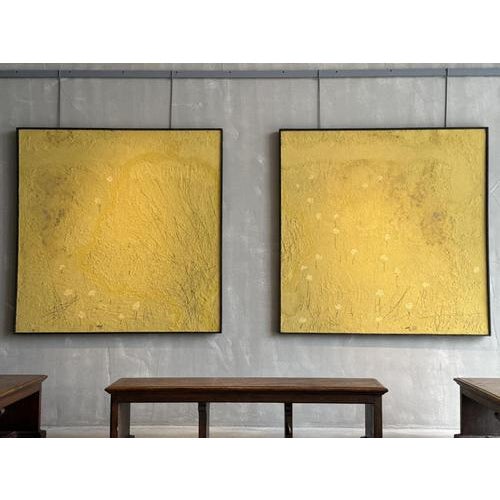 Ullate, No. 7 Diptych, Mixed Media Paintings, Set of 2 For Sale - Image 14 of 14