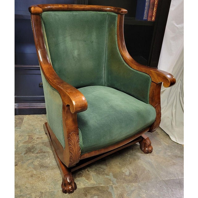 Antique Transitional Empire Beechwood Platform Rocker Tub Chairs - A ...