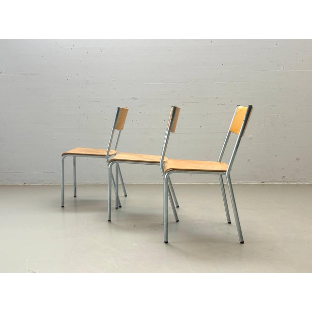 Swiss Bigla Stacking Chair in Beech For Sale - Image 6 of 17