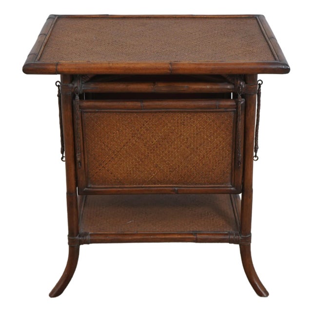 Thomasville Tommy Bahama Style Rattan Occasional Table For Sale