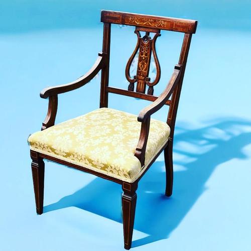 Antique Sheraton Mahogany Armchair For Sale - Image 14 of 14
