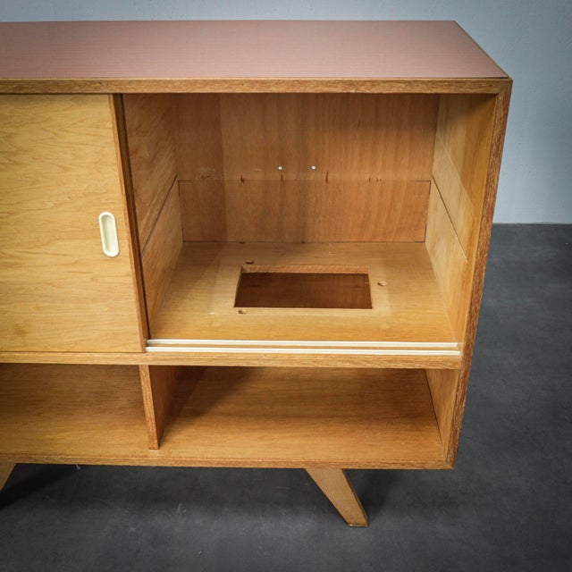 Sideboard with Sliding Doors by Jiří Jiroutek for Interier Praha, Czechoslovakia, 1960s For Sale - Image 6 of 9