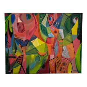 Latin American Art Abstract Oil Painting Gustavo After Style Pedro Coronel