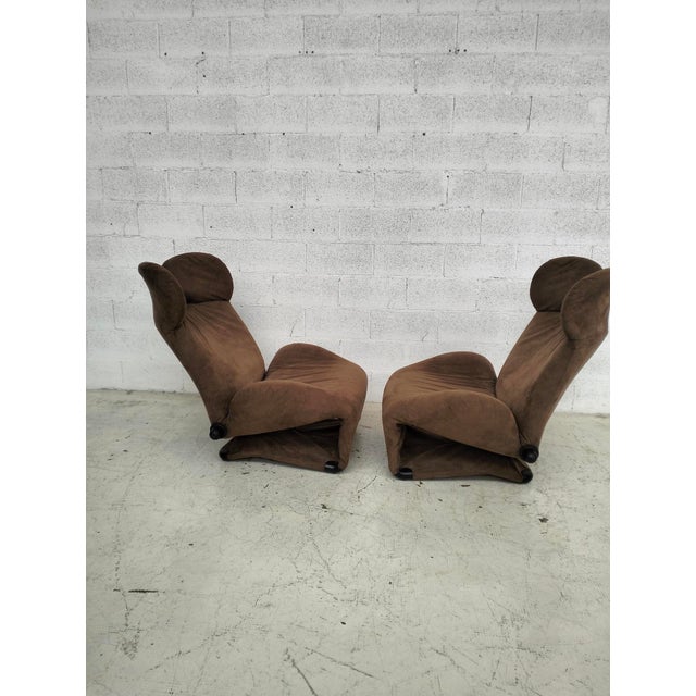 Brown Vintage Wink Chaise Lounges by Toshiyuki Kita for Cassina, 1980s, Set of 2 For Sale - Image 8 of 13