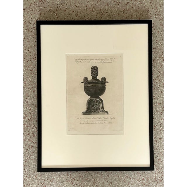 Vintage Italian Monumental Giovanni Batista Piranesi Urn Print For Sale - Image 9 of 12