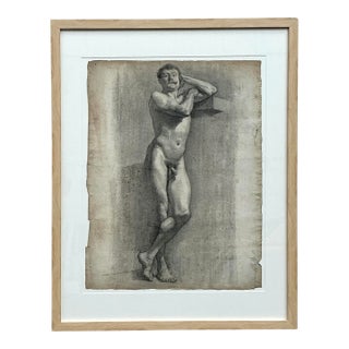 Vintage 1930s Original Pencil Sketch of Man For Sale