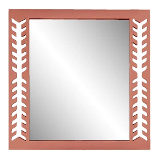 Fleur Home Audubon Spruce Square Mirror in Red Earth, 36x36 For Sale