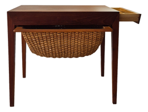 Teak Sewing Table by Severin Hansen for Haslev Mobelsnedkeri, 1960s