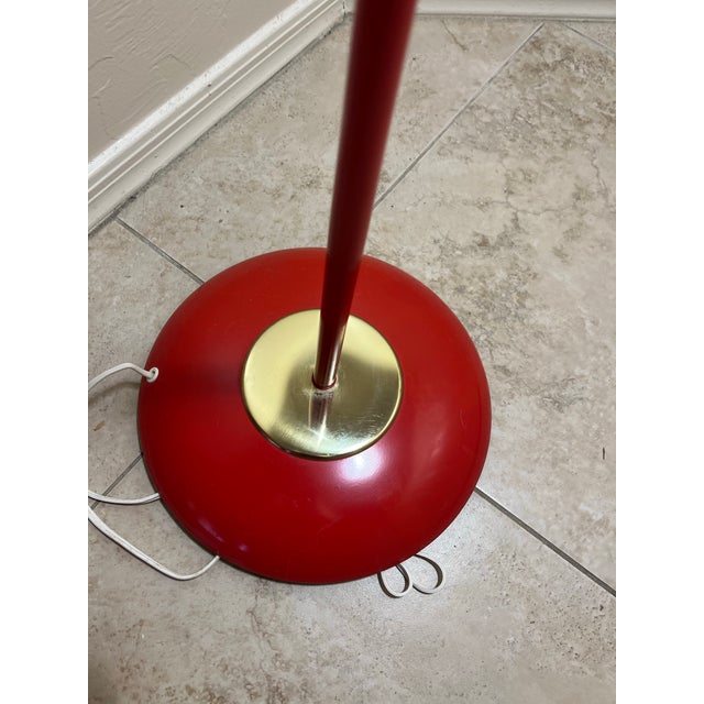 1970s Red Lamp Attributed to Stilnovo for Stilux For Sale - Image 4 of 12