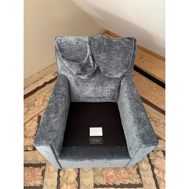 Cerulean French Roast Stickley Swivel Chair For Sale - Image 8 of 8