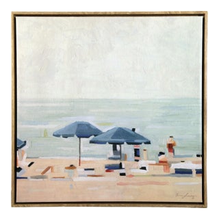 Emma Scarvey Diptych of Contemporary Beach Scene Giclee Pair For Sale