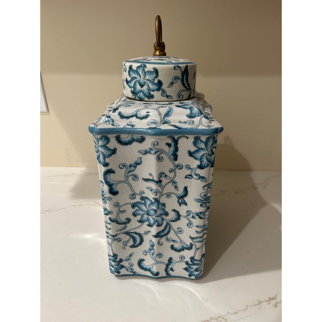 Stunning Large Turquoise Asian Dragon Ginger Jar by Port 68. This item is in perfect condition and has been discontinued.