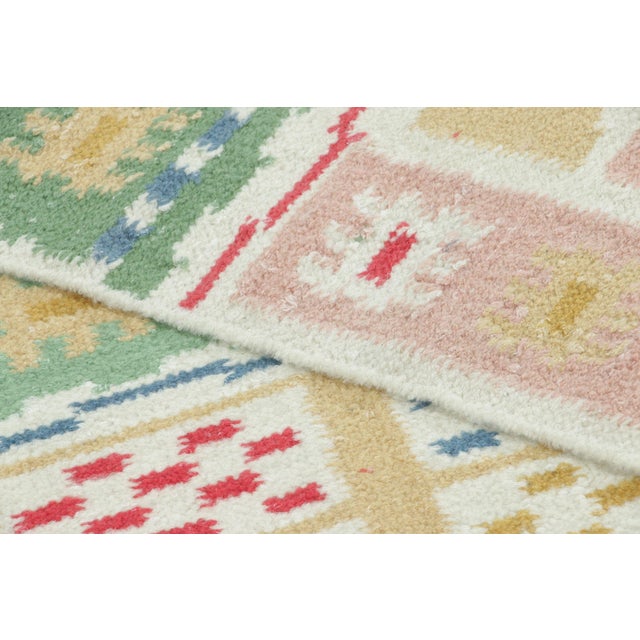 Textile Rug & Kilim’s Scandinavian-Inspired Rug With Multi-Color Geometric Patterns For Sale - Image 7 of 7