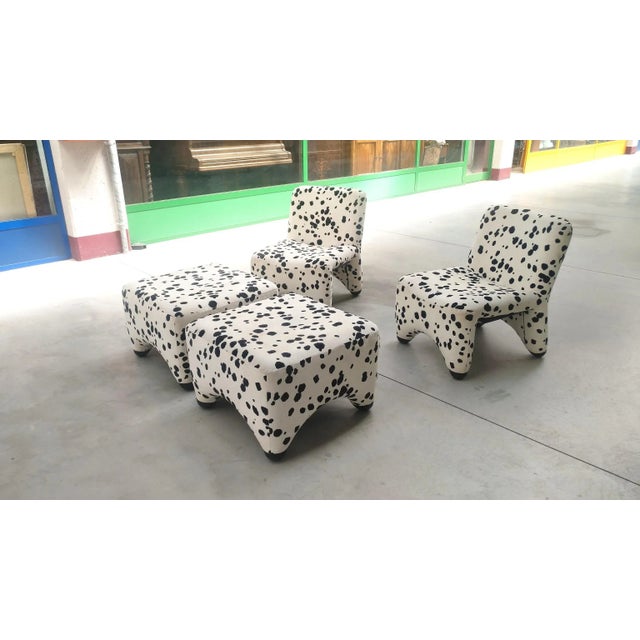 Mid-Century Lounge Chairs and Ottomans Set, 1960s, Set of 4 For Sale - Image 4 of 10