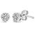 Unleash your inner radiance with these exquisite .925 sterling silver trio diamond stud earrings. Expertly crafted, these...