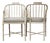 Late 20th Century Baker Furniture Faux Bamboo Accent Chairs with Upholstered Linen Cushions, Pair For Sale