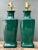 Green Vintage Glazed Ceramic Table Lamps - Pair For Sale - Image 8 of 12