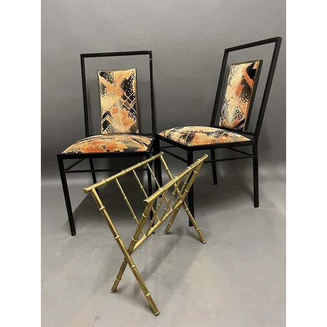 Magazine Rack attributed to J. C. Jansen for Maison Jansen, 1970s For Sale - Image 4 of 6