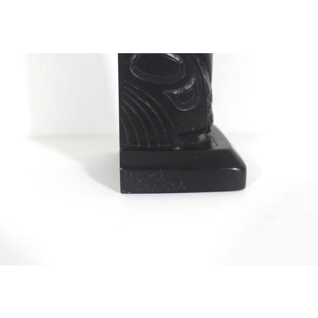 Vintage Totem Pole Style Black Sculpture For Sale - Image 6 of 10