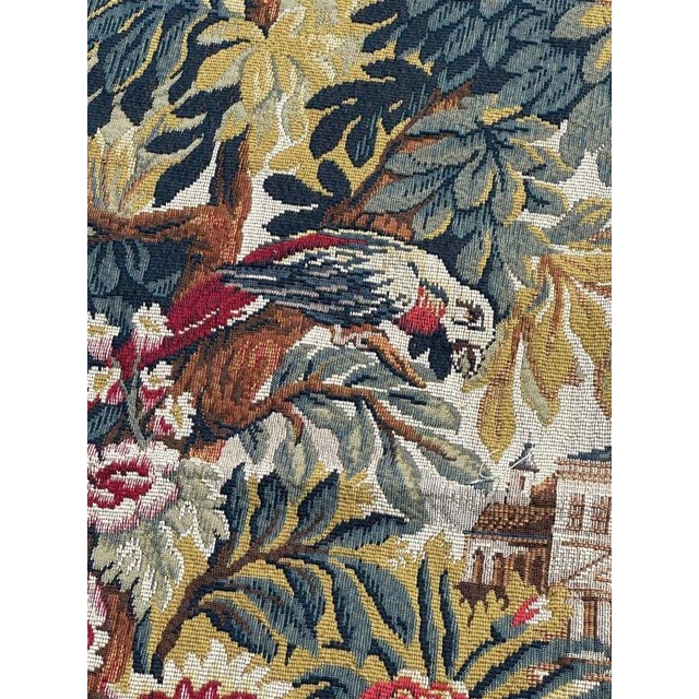 Vintage French Jacquard The Lignon Tapestry in the style of Aubusson, 1970s For Sale - Image 11 of 18