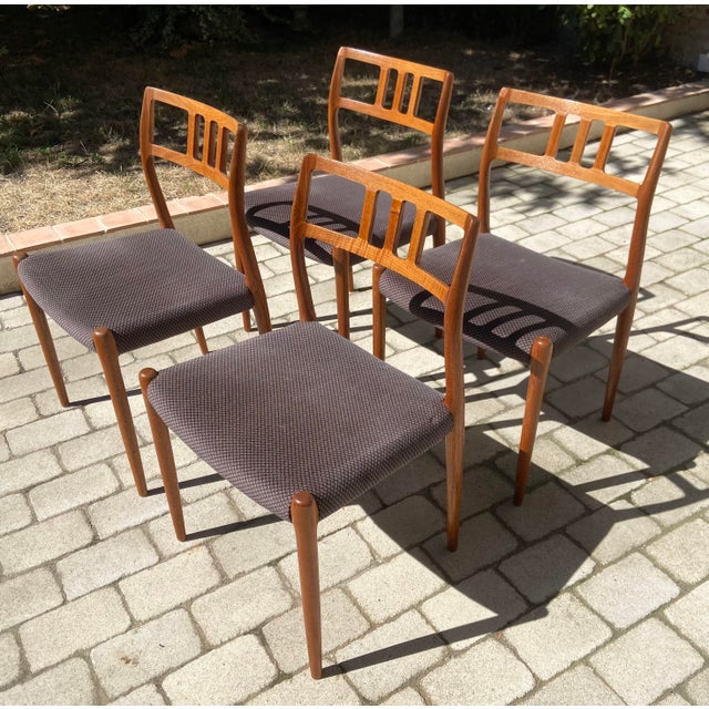 Model 79 Dining Chairs in Teak by Niels Otto (N. O.) Møller for J.L. Møllers, Denmark, 1960s, Set of 4 For Sale - Image 11 of 11