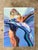 Abstract Vintage Ron Seitler Figurative Oil Crayon Drawing For Sale - Image 3 of 12
