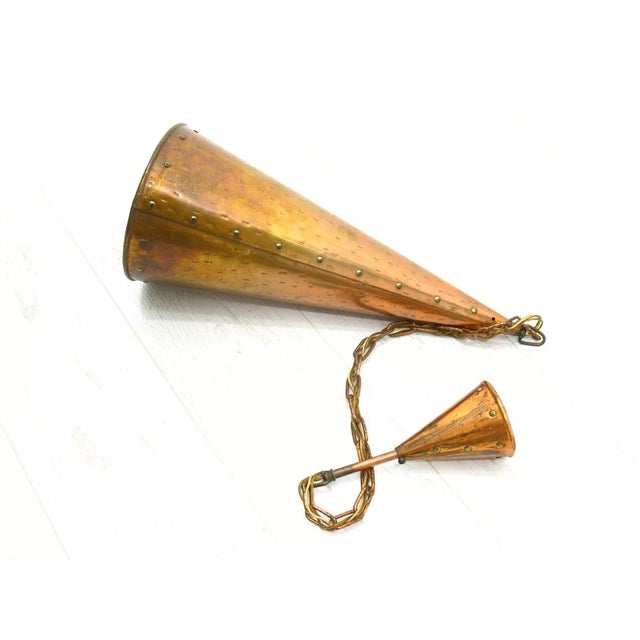 Danish Hanging Lamp in the Form of a Copper Cone, 1970s For Sale - Image 6 of 15