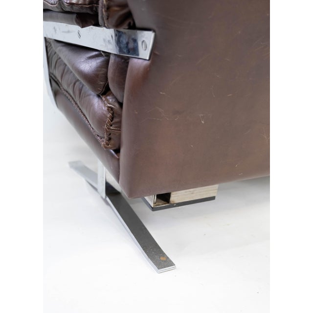 2-Seater Sofa in Patinated Brown Leather by Arne Norell, 1970s For Sale - Image 13 of 18