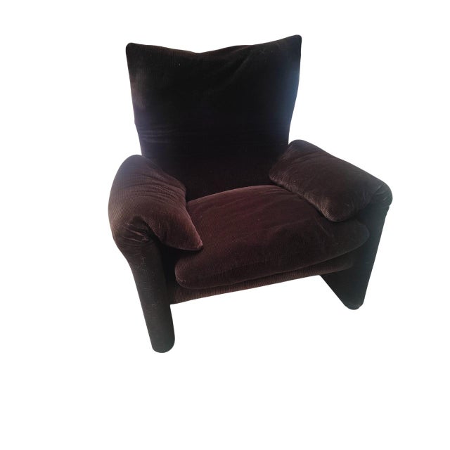 Set of Maralunga Armchair and Ottoman by Vico Magistretti for Cassina, Italy, 1973 For Sale - Image 7 of 18