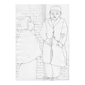 1930s Helen Malta Man and Woman on Street