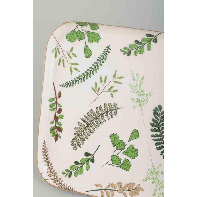 Josef Frank (1885–1967) for Svenskt Tenn Bed tray with botanical motif. Rectangular bed tray with wooden frame and metal...