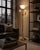 Metal Late 20th Century Classic Sunlit Brass Torchiere Floor Lamp With Integrated 3-Light Candelabra — 59” H For Sale - Image 7 of 9