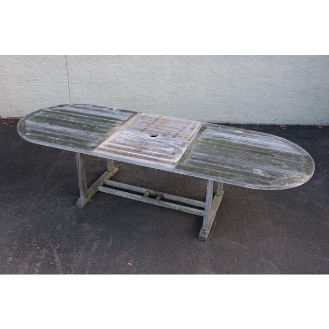 Gloster Gloster Teak Outdoor Dining Table With Six Chairs For Sale - Image 4 of 18
