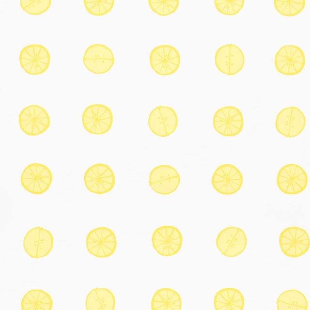 Early 21st Century Schumacher X Vera Neumann Lemonade Wallpaper in Lemon For Sale - Image 5 of 5